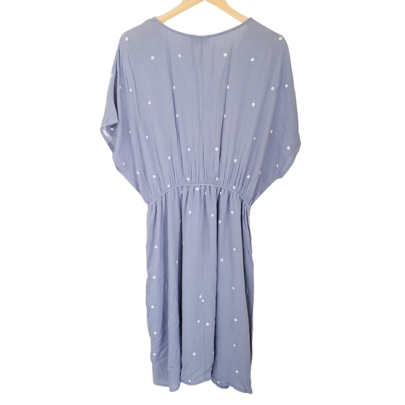 Molly Bracken boho v-neck dolman sleeveve embroidered kaftan tunic summer dress - Picture 3 of 8